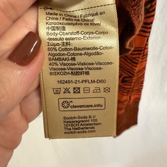 Scotch & Soda Crewneck Orange Black Knit Sweater Women's Size S - Picture 7 of 11